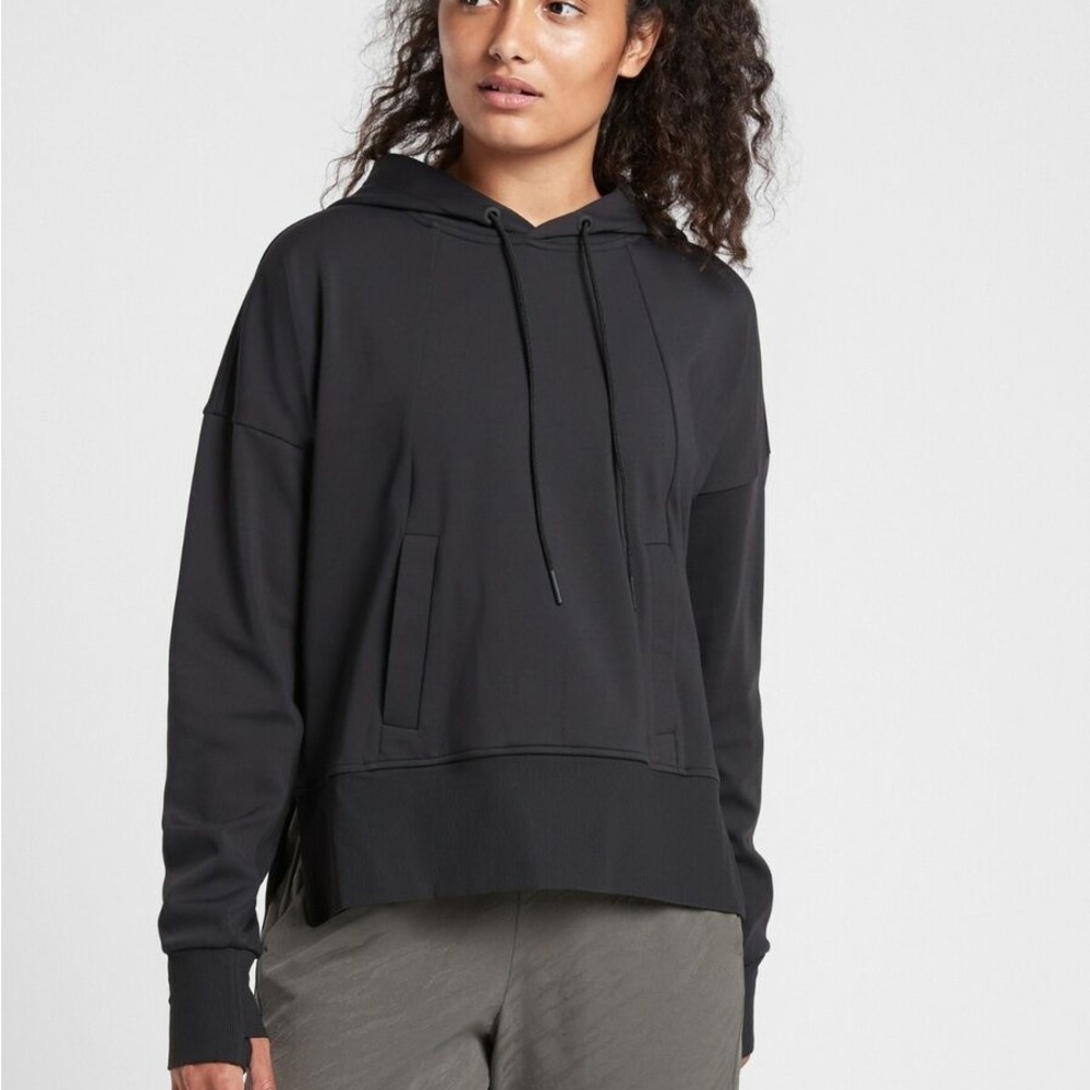Athleta Black sculptec Mission Hoodie, Womens XL